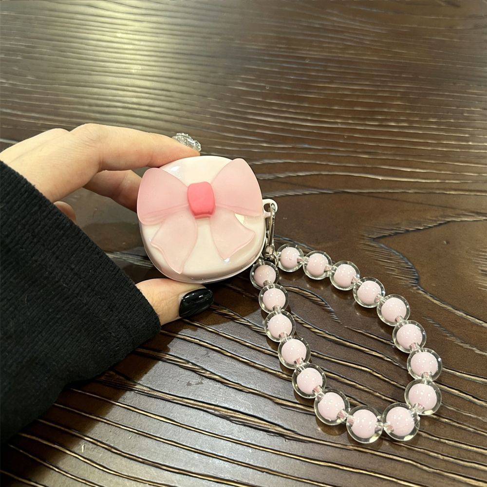 Large Pink Bow [Pink Shell] + Bow Keychain AirPods 3